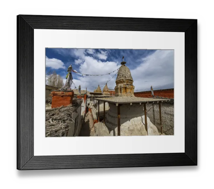 Framed Print : Stupas (chTrten) in Lo-Manthang village