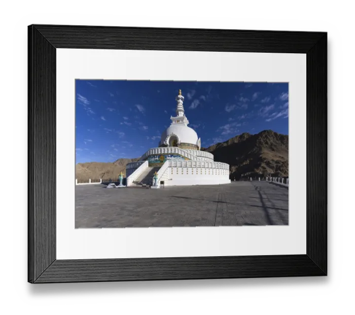 Framed Print : Shanti Stupa in Leh, Ladakh, Jammu and Kashmir
