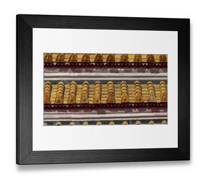 Framed Print : Roof decoration at the Uposatha Hall