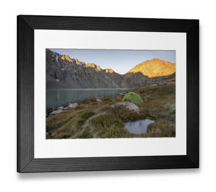 Framed Print : Camping in the wilderness, morning atmosphere Framed Print : Camping in the wilderness, morning atmosphere