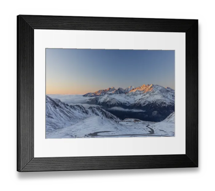 Framed Print : View from the Hochtor on the Grossglockner High Alpine Road to the surrounding mountains