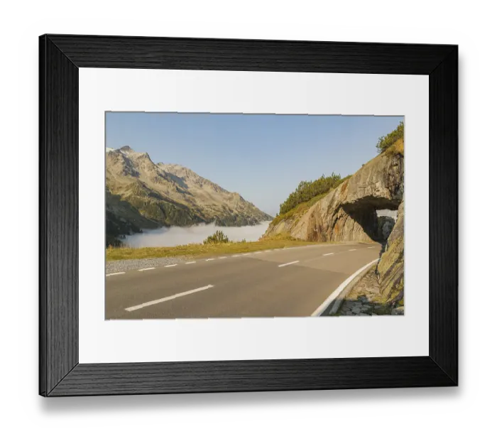 Framed Print : View from the Sustenpass High Alpine Road