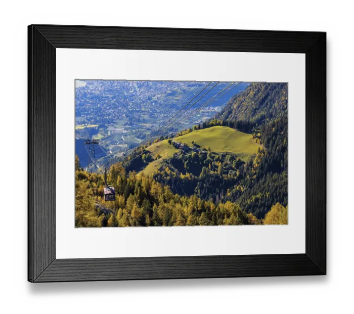 Framed Print : Merano 2000 mountain railway, near the summit station Framed Print : Merano 2000 mountain railway, near the summit station