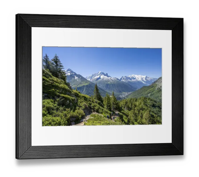 Framed Print : Mountain panorama with glaciated mountain peaks Framed Print : Mountain panorama with glaciated mountain peaks