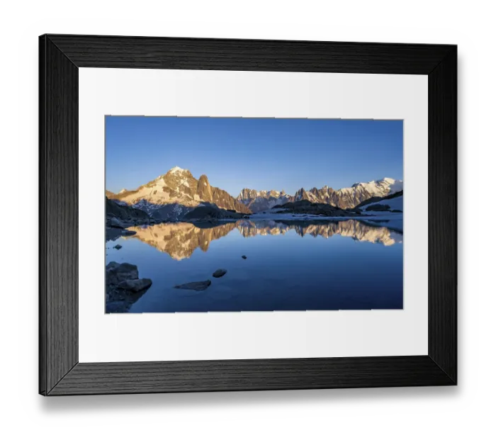 Framed Print : Evening mood, mountain landscape at sunset