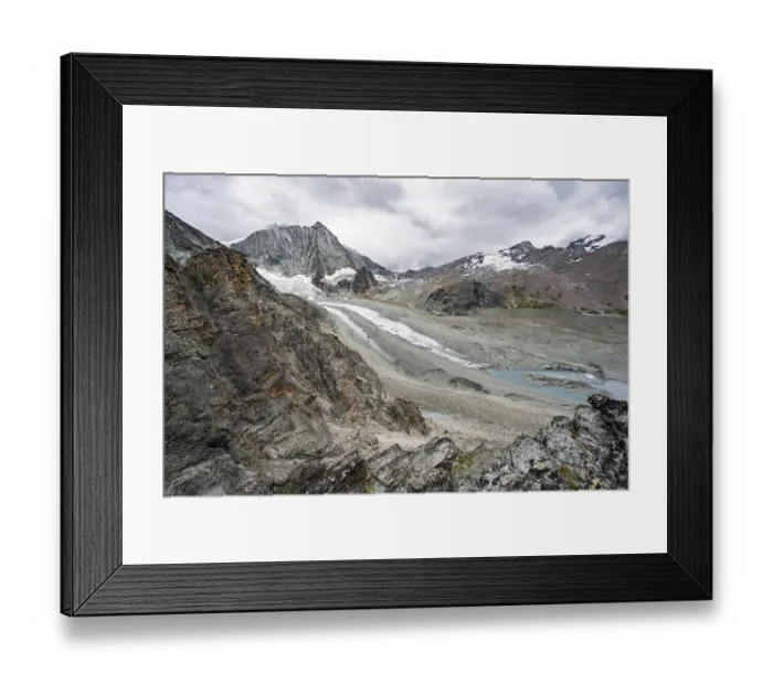 Framed Print : View of glacier Glacier de Cheilon and mountain peak Mont Blanc de Cheilon Framed Print : View of glacier Glacier de Cheilon and mountain peak Mont Blanc de Cheilon