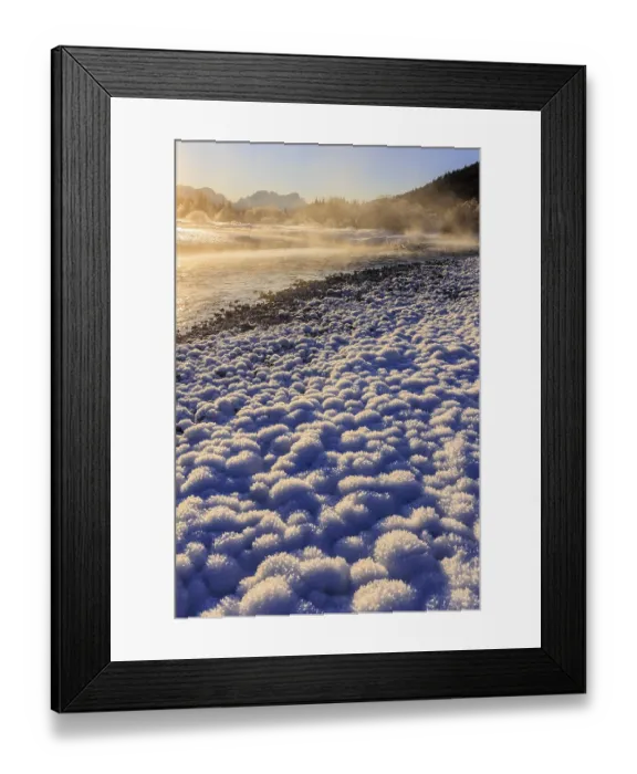 Framed Print : Wild river, riverbed, winter, snow Framed Print : Wild river, riverbed, winter, snow