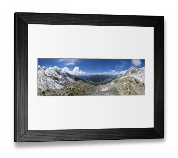 Framed Print : Alpine panorama, 360° panorama