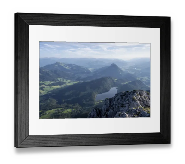 Framed Print : Evening atmosphere View from Scheffauer on Hintersteiner See and Inntal