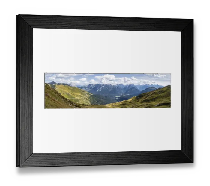 Framed Print : Alpine panorama, view from the Carnic main ridge to the Sesto Dolomites Framed Print : Alpine panorama, view from the Carnic main ridge to the Sesto Dolomites