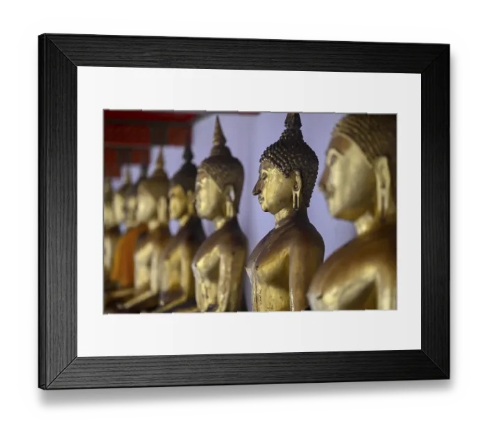 Framed Print : Gilded Buddha statues in Wat Pho