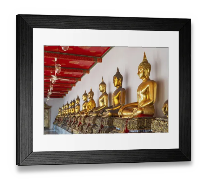 Framed Print : Buddha images at Phra Rabiang cloister