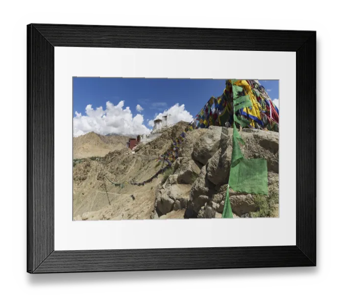 Framed Print : Namgyal Tsemo Gompa Monastery, Tsenmo Hills