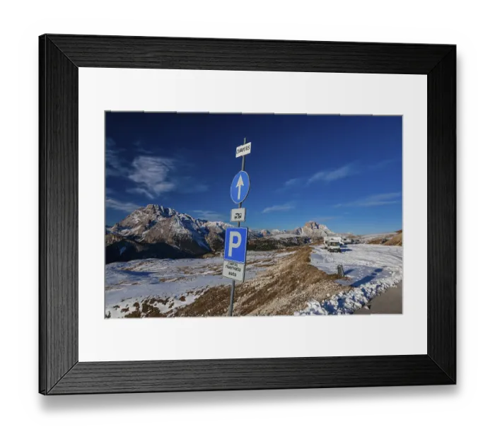 Framed Print : Parking lot for Campers on 2300 m s