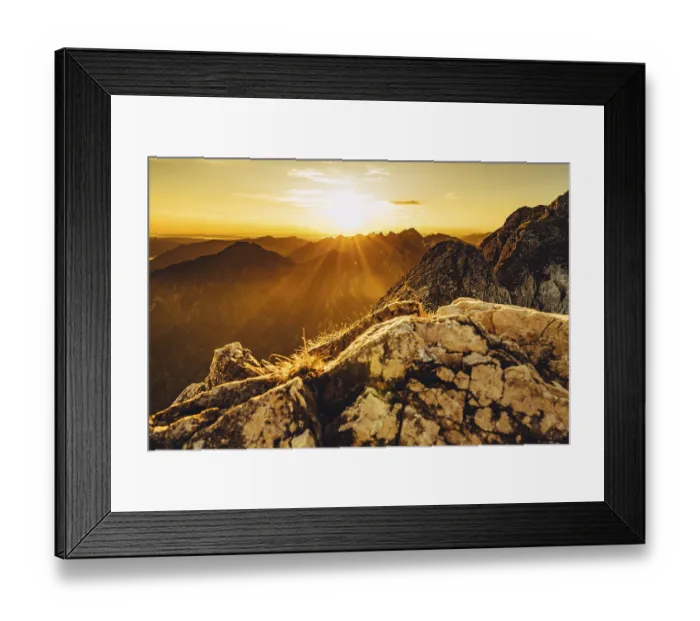 Framed Print : Sunrise hike on the Saeuling in the Allgaeu in Bavaria