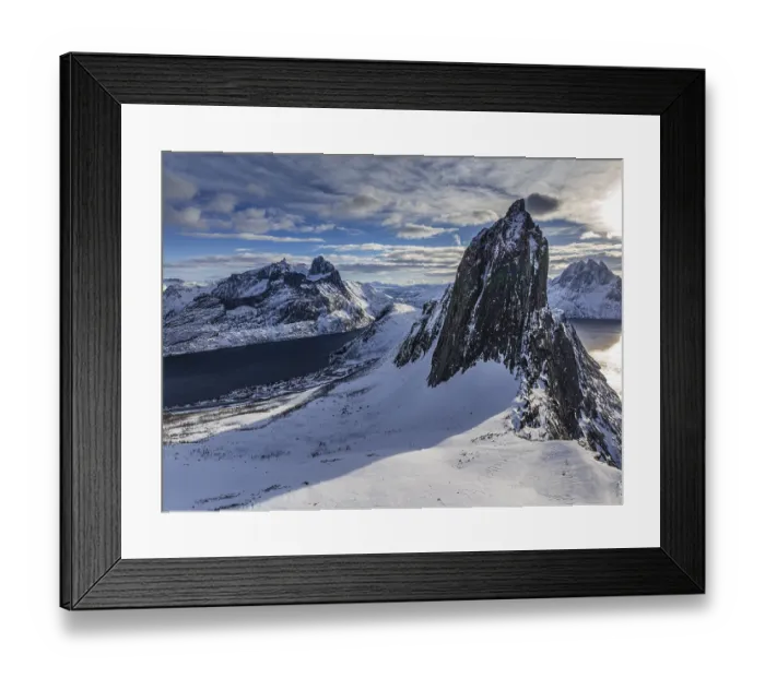 Framed Print : Aerial view of Bergen by the sea