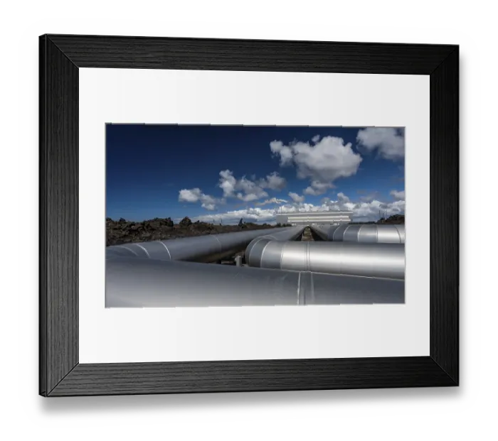 Framed Print : Pipelines, Suournes power plant