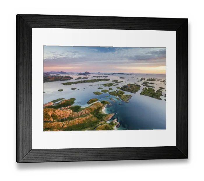 Framed Print : View from the mountain Rodoylova to the island world