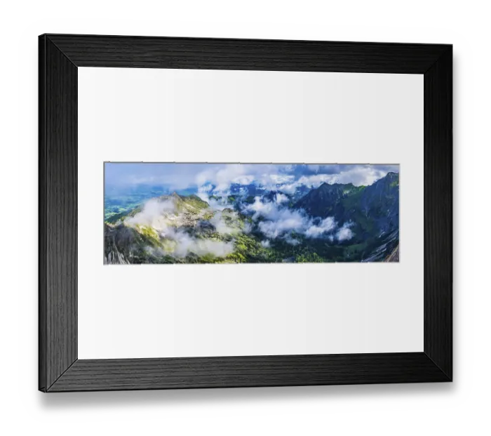 Framed Print : Panorama from the Nebelhorn, 2224m