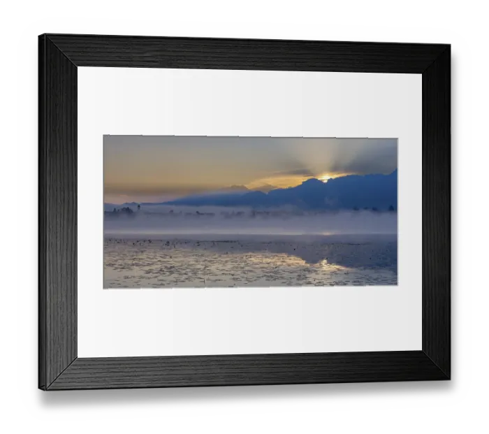 Framed Print : Sunrise at Lake Hopfensee near Fuessen Framed Print : Sunrise at Lake Hopfensee near Fuessen