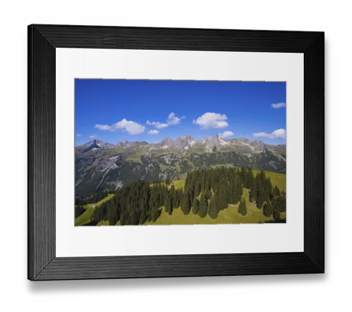 Framed Print : Mountain range with the three Schafalpenkoepfe