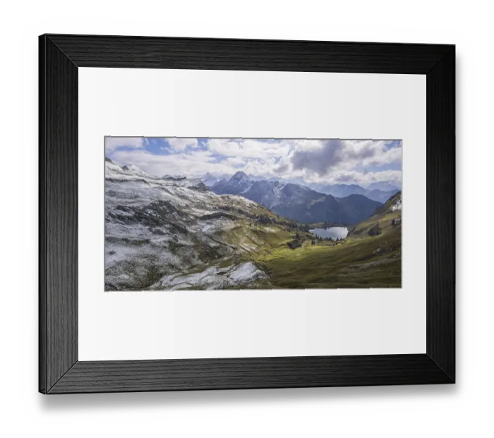Framed Print : Panorama from Zeigersattel to Seealpsee