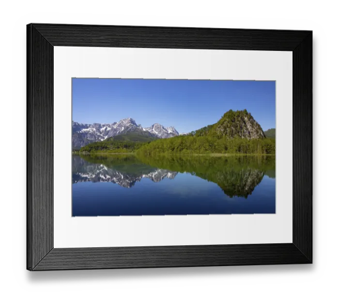 Framed Print : Almsee, Gruenau im Almtal, Totes Gebirge