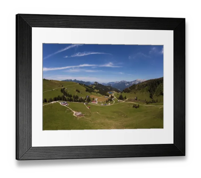 Framed Print : Drone shot, Hochalm, Loferer Alm with view to the Reiteralpe