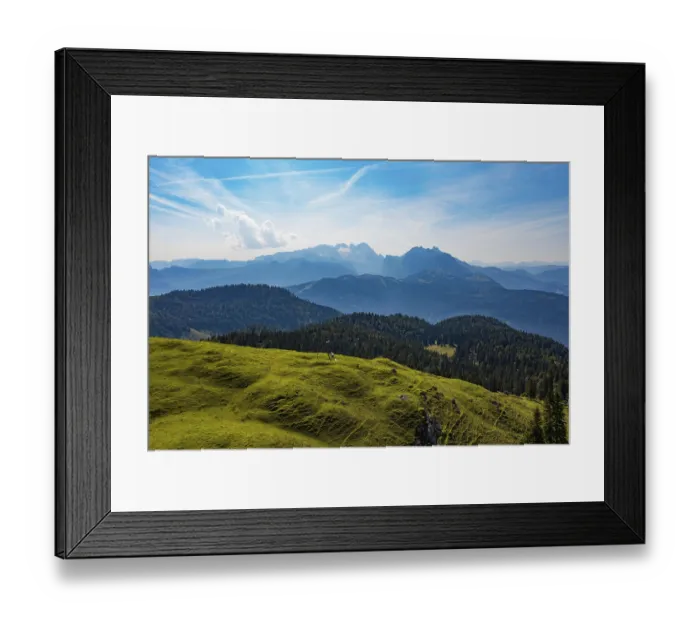 Framed Print : Drone shot, At the summit of the Taborberg with a view of the Dachstein massif