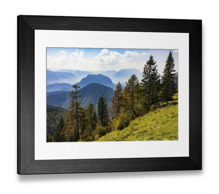 Framed Print : View from Hochbuehel to Schwarzer Berg