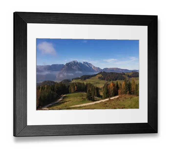 Framed Print : View from the Moosegg high plateau to the Hoher Goell