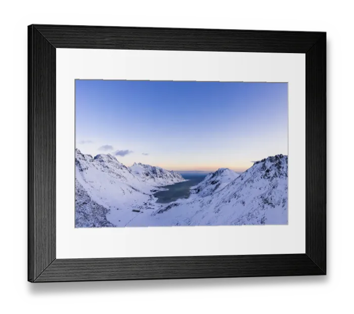 Framed Print : View to Skjelfjord in evening mood