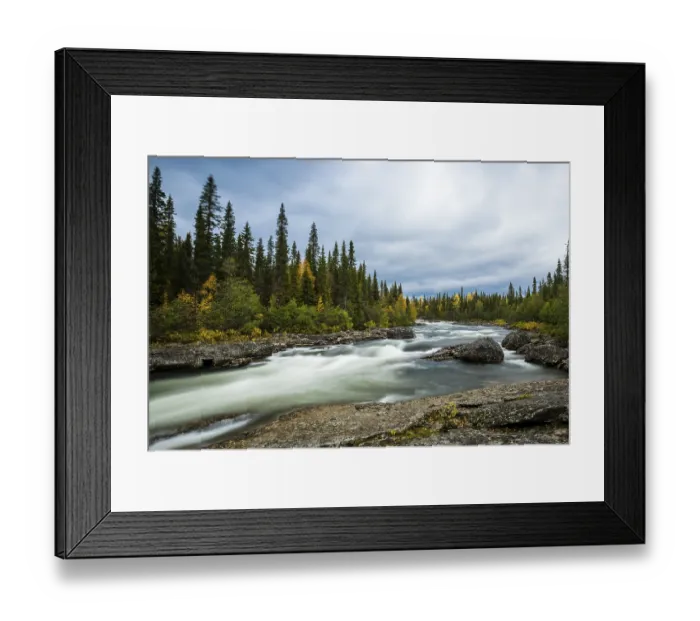 Framed Print : Rapids of Gamajahka, rivers, Kvikkjokk