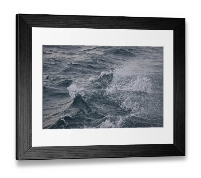 Framed Print : Waves and spray, Isfjorden, Spitsbergen