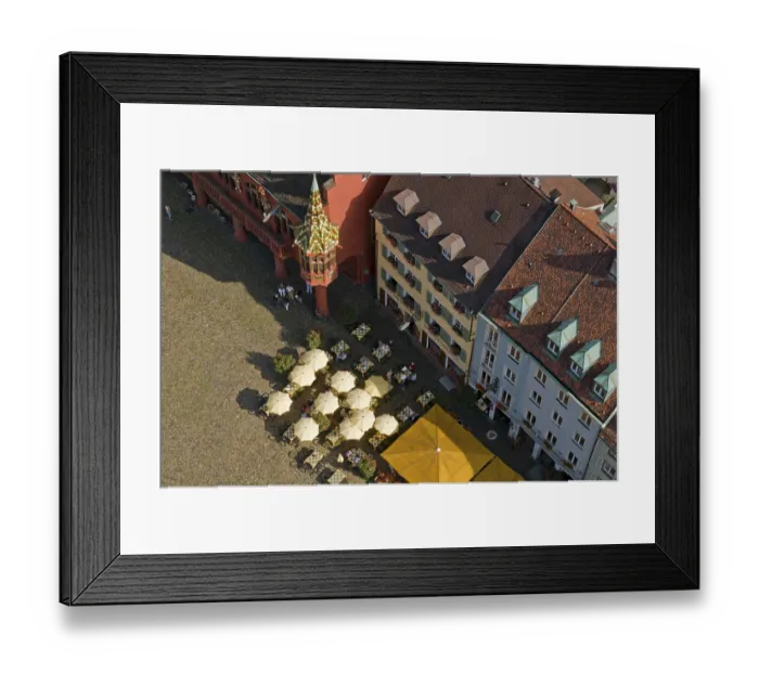 Framed Print : Freiburg Minster square, Freiburg im Breisgau