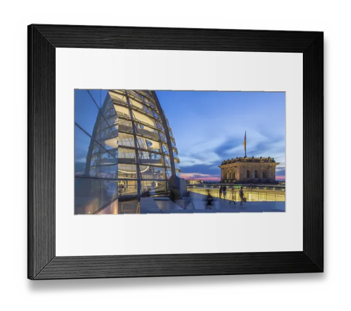 Framed Print : Visitors in the Reichstag dome Framed Print : Visitors in the Reichstag dome