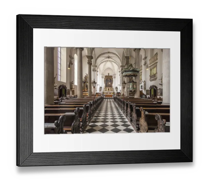 Framed Print : Interior of the Catholic Church of St Maximilian