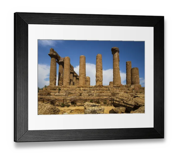 Framed Print : Temple of Juno (or Temple of Hera) as Doric peripteros Framed Print : Temple of Juno (or Temple of Hera) as Doric peripteros