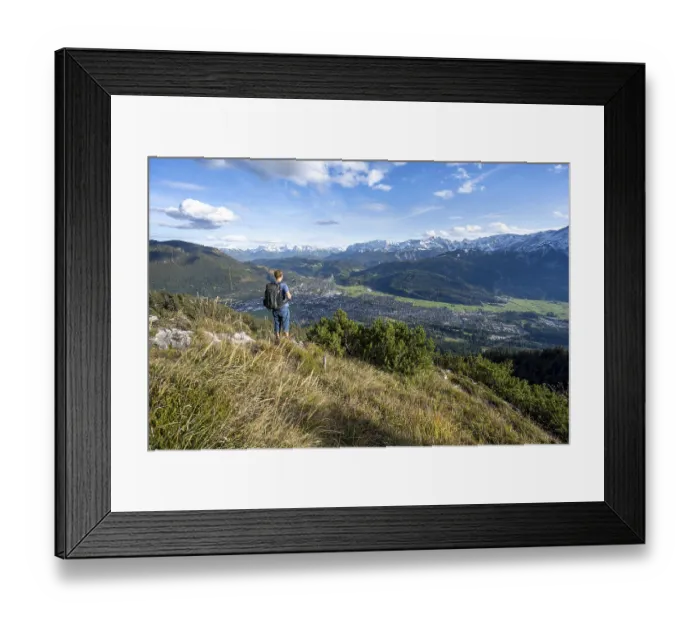 Framed Print : View of Garmisch-Partenkirchen and mountain panorama