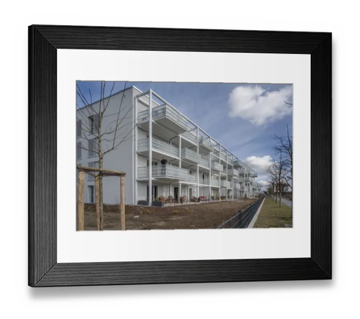 Framed Print : Modern residential buildings in the new Hubland residential area Framed Print : Modern residential buildings in the new Hubland residential area