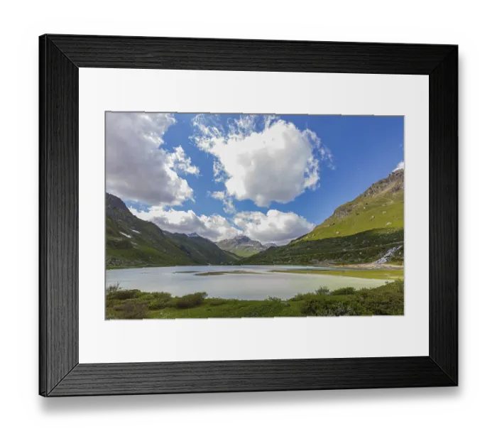 Framed Print : Glacial lake below the Moiry glacier