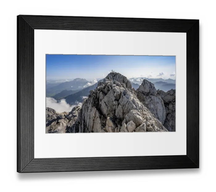 Framed Print : Summit of the Hochkalter, rocky steep mountain landscape