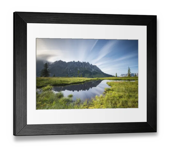 Framed Print : Mandelwand reflected in lake, Mandlwaende Framed Print : Mandelwand reflected in lake, Mandlwaende