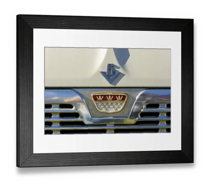 Framed Print : Logo on oldtimer FORD Taunus 20M