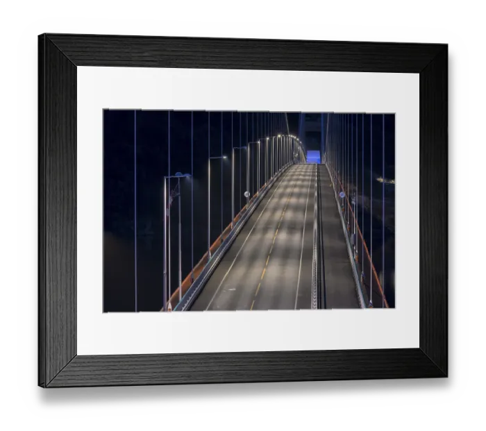 Framed Print : Bridge Hardangerbrua at night, Hardangerbridge Framed Print : Bridge Hardangerbrua at night, Hardangerbridge