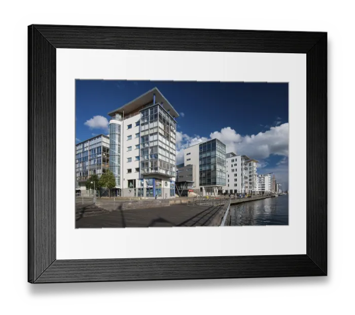 Framed Print : View of the harbour, Helsingborg