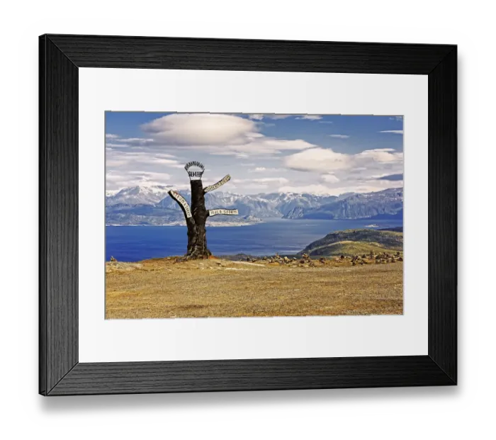 Framed Print : Signpost along the Kvaenangsfjell Framed Print : Signpost along the Kvaenangsfjell