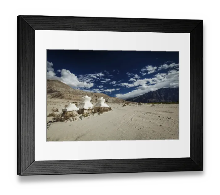 Framed Print : Chortens (Tibetan Buddhism stupa) in Himalayas