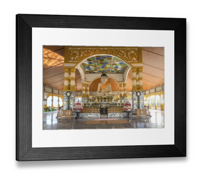 Framed Print : Buddha statue, Kyauk Ka Lat Pagoda