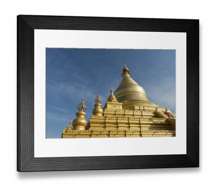 Framed Print : Golden stupa of Kuthodaw Pagoda